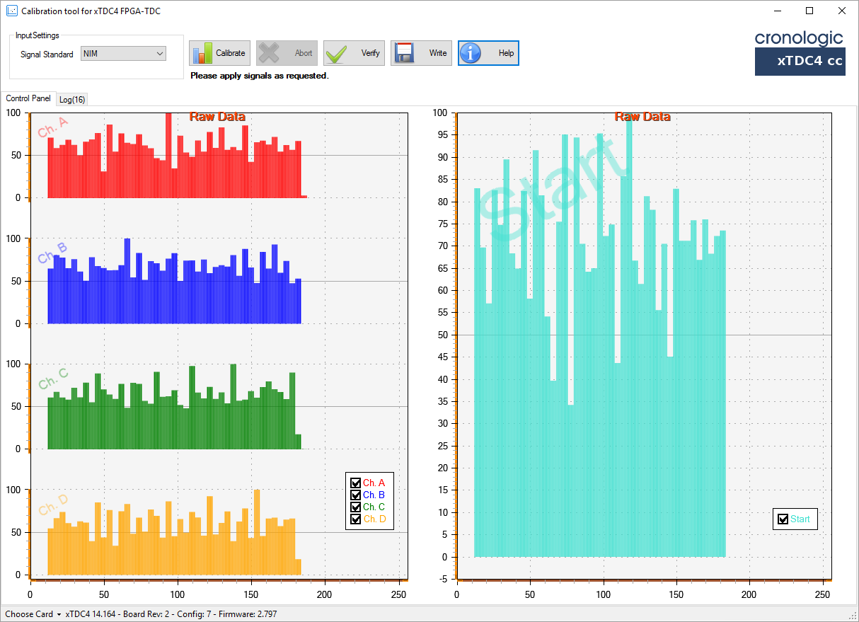 Screenshot of the XTDC4's Calibration Tool.